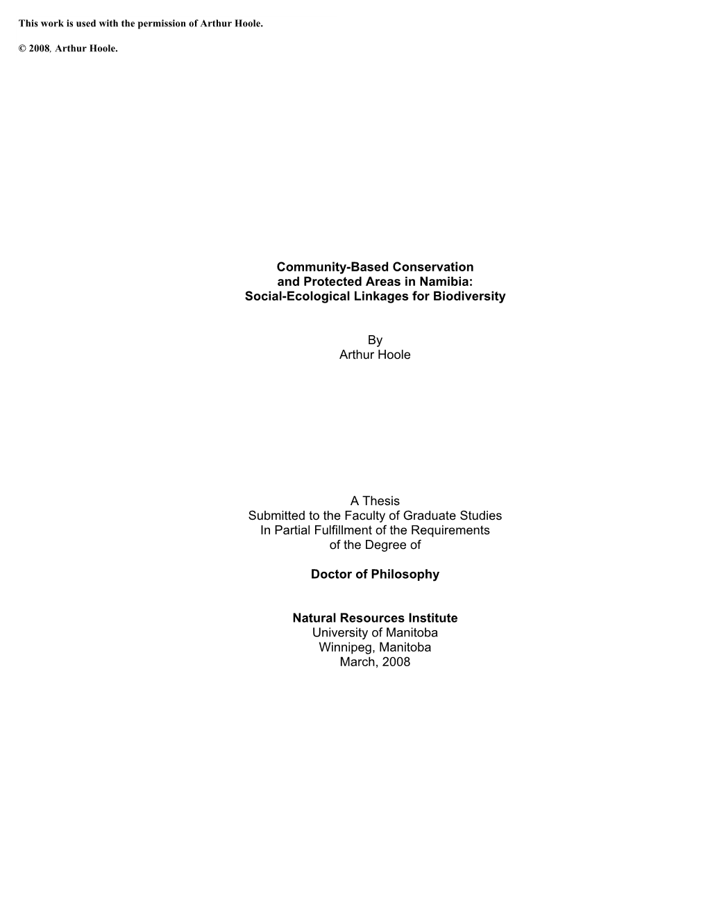 Community-Based Conservation and Protected Areas in Namibia: Social-Ecological Linkages for Biodiversity