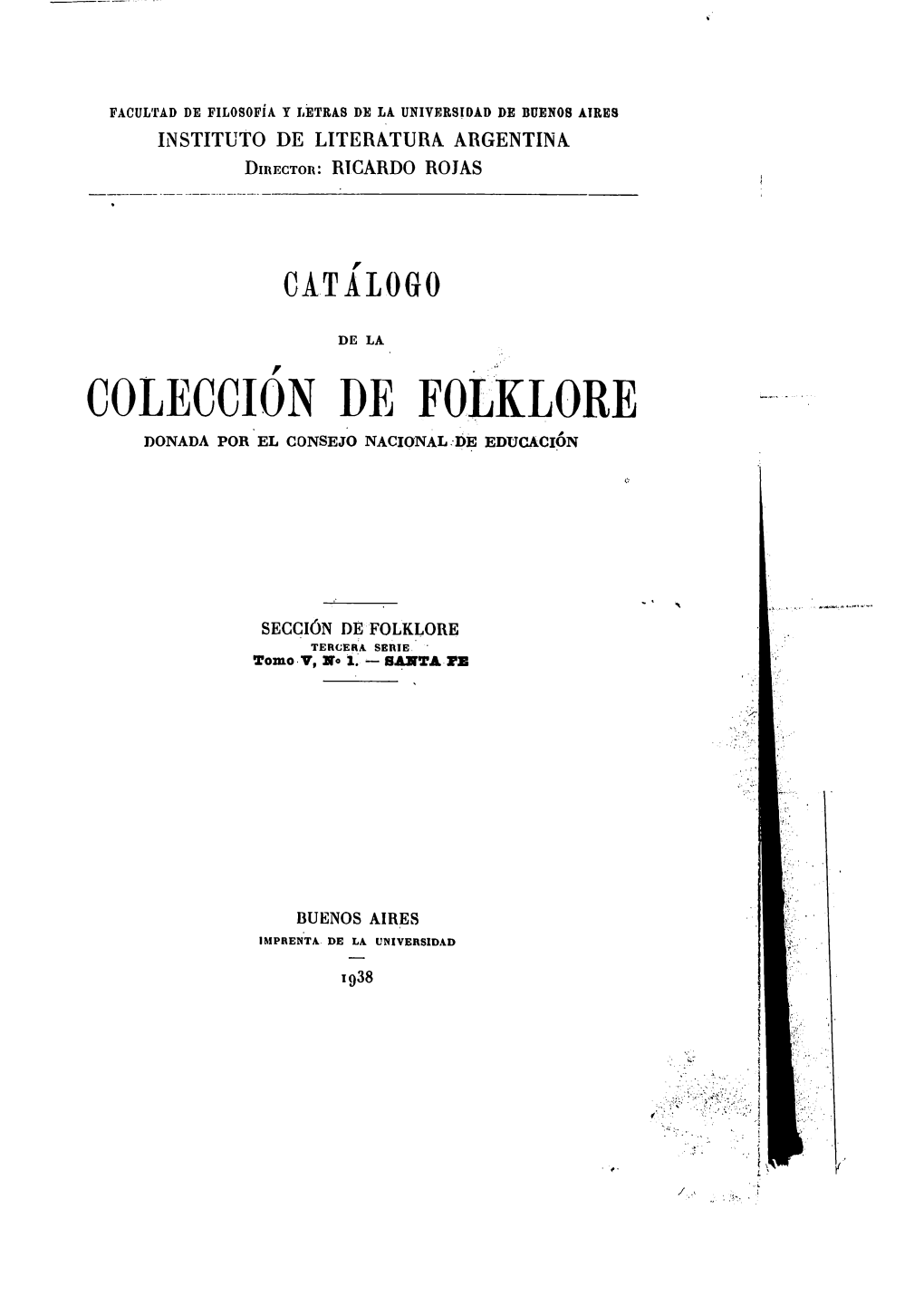 Colección De Folklore Donada Por'el Consejo Nacionalde Educación