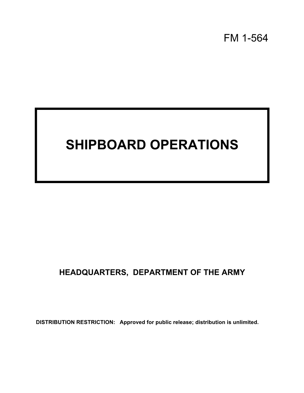 Shipboard Operations