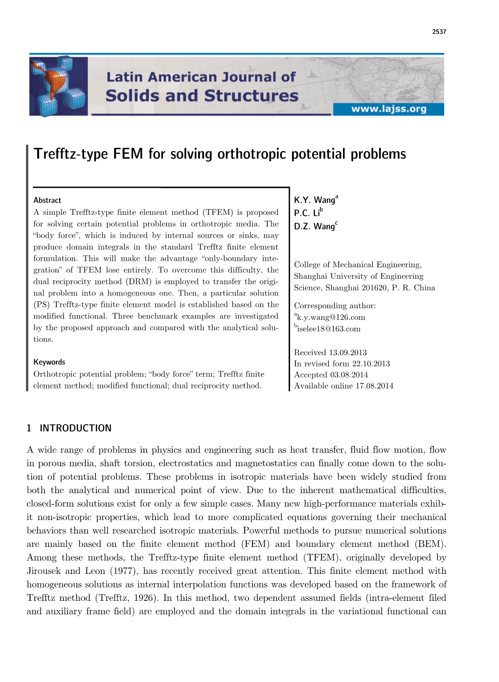 Trefftz-Type FEM for Solving Orthotropic Potential Problems