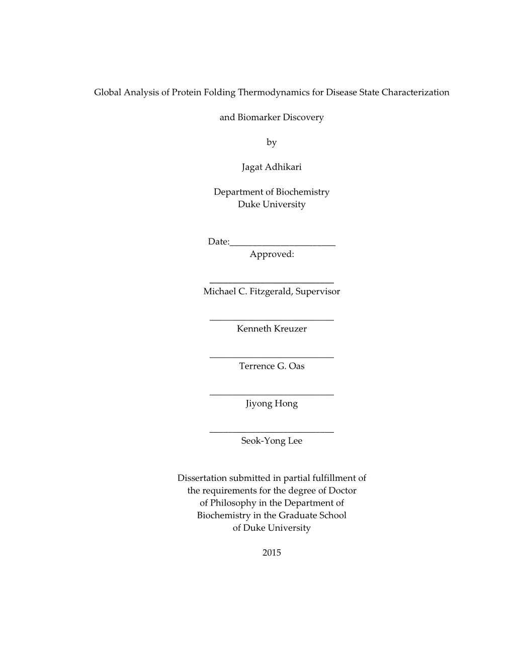 Global Analysis of Protein Folding Thermodynamics for Disease State Characterization