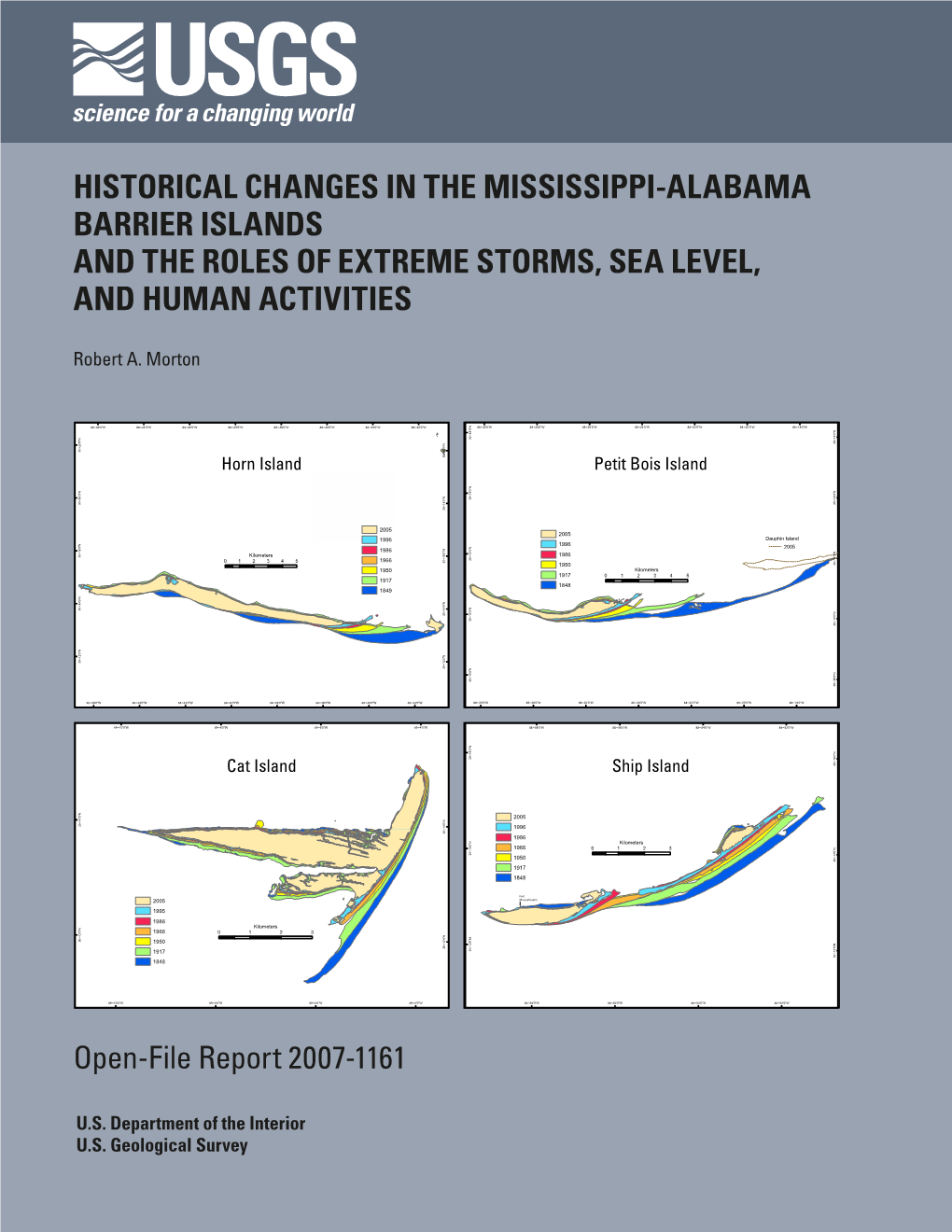 Historical Changes in the Mississippi-Alabama Barrier Islands and the Roles of Extreme Storms, Sea Level, and Human Activities