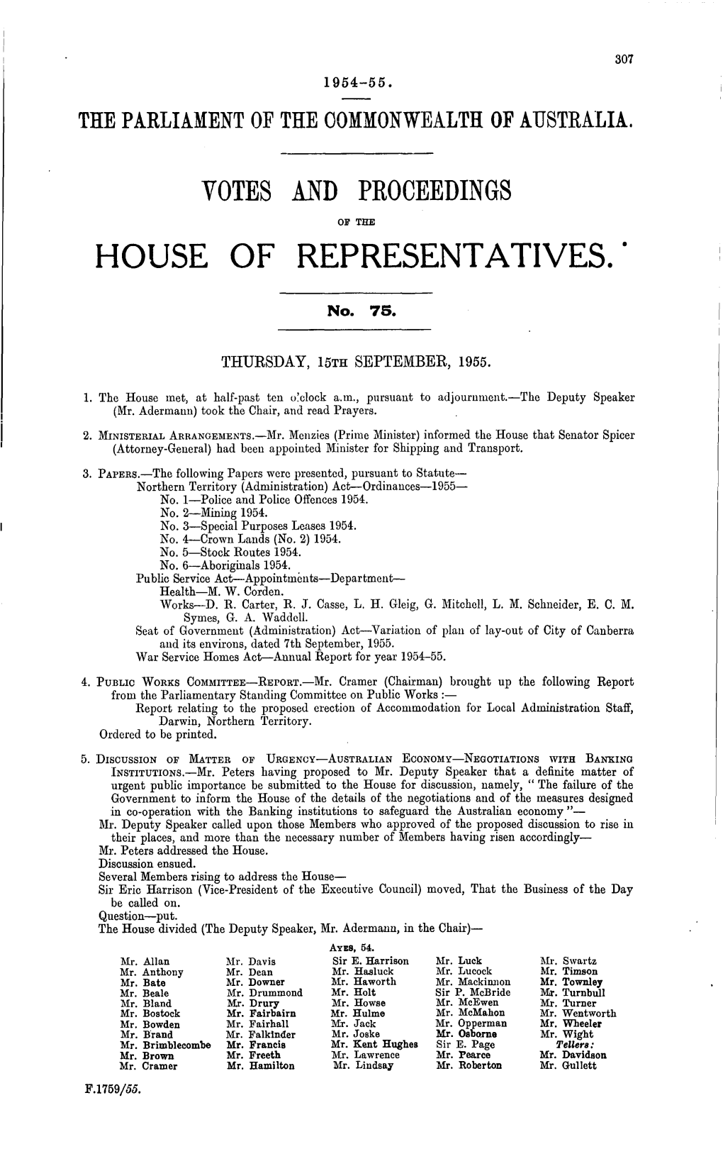 House of Representatives