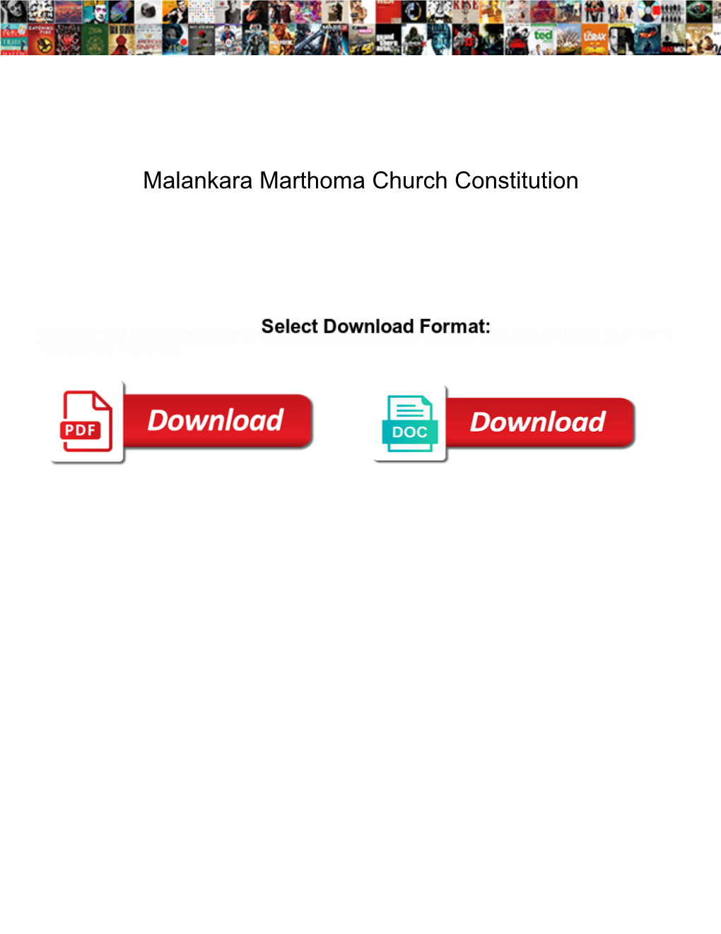 Malankara Marthoma Church Constitution