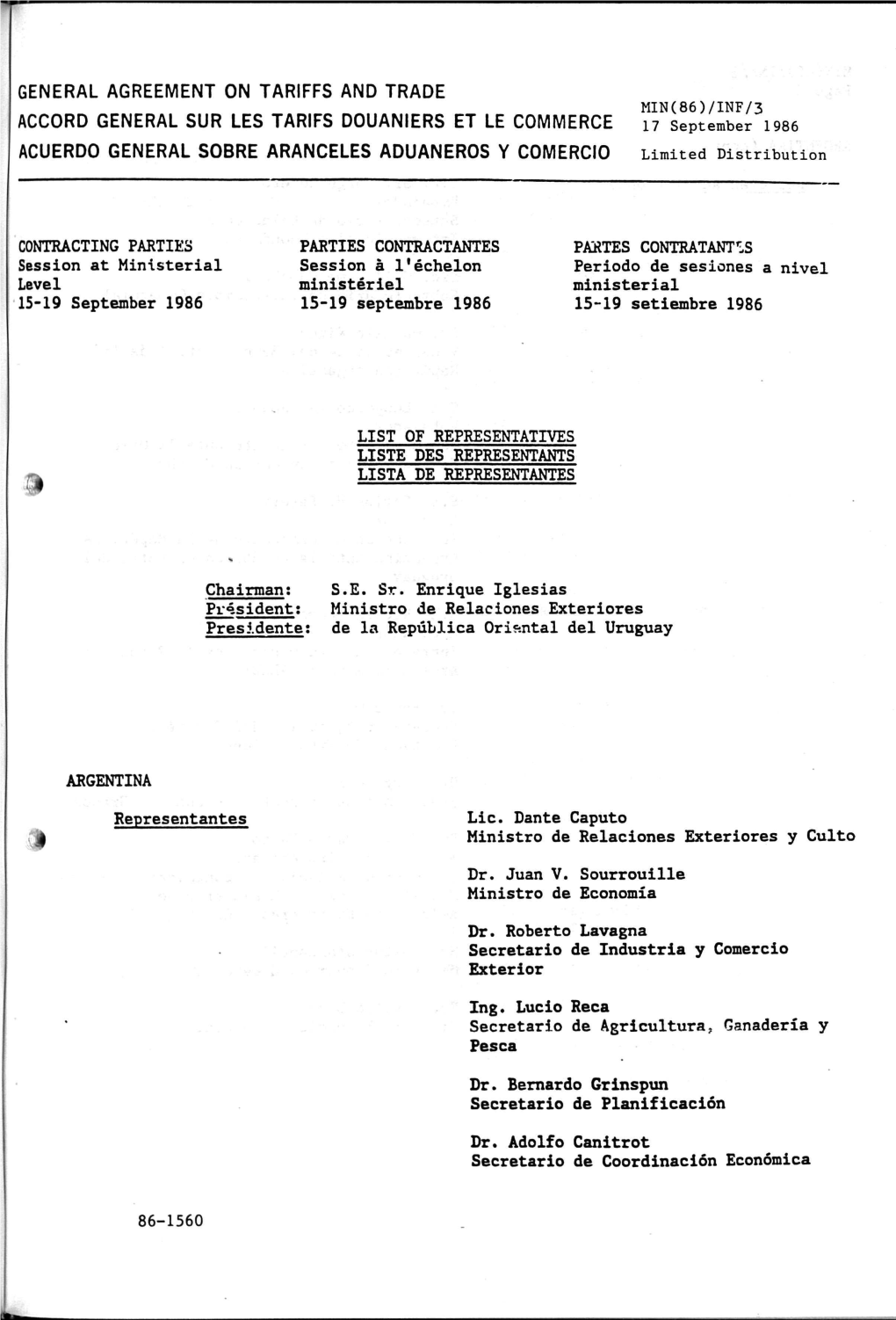 General Agreement on Tariffs and Trade Accord