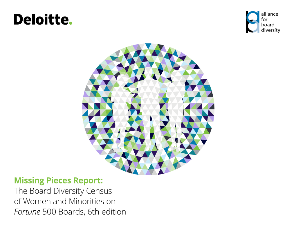 Missing Pieces Report: the Board Diversity Census of Women And