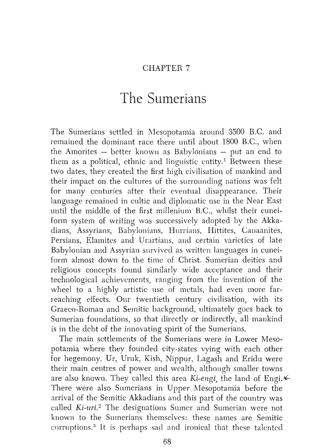 The Sumerians