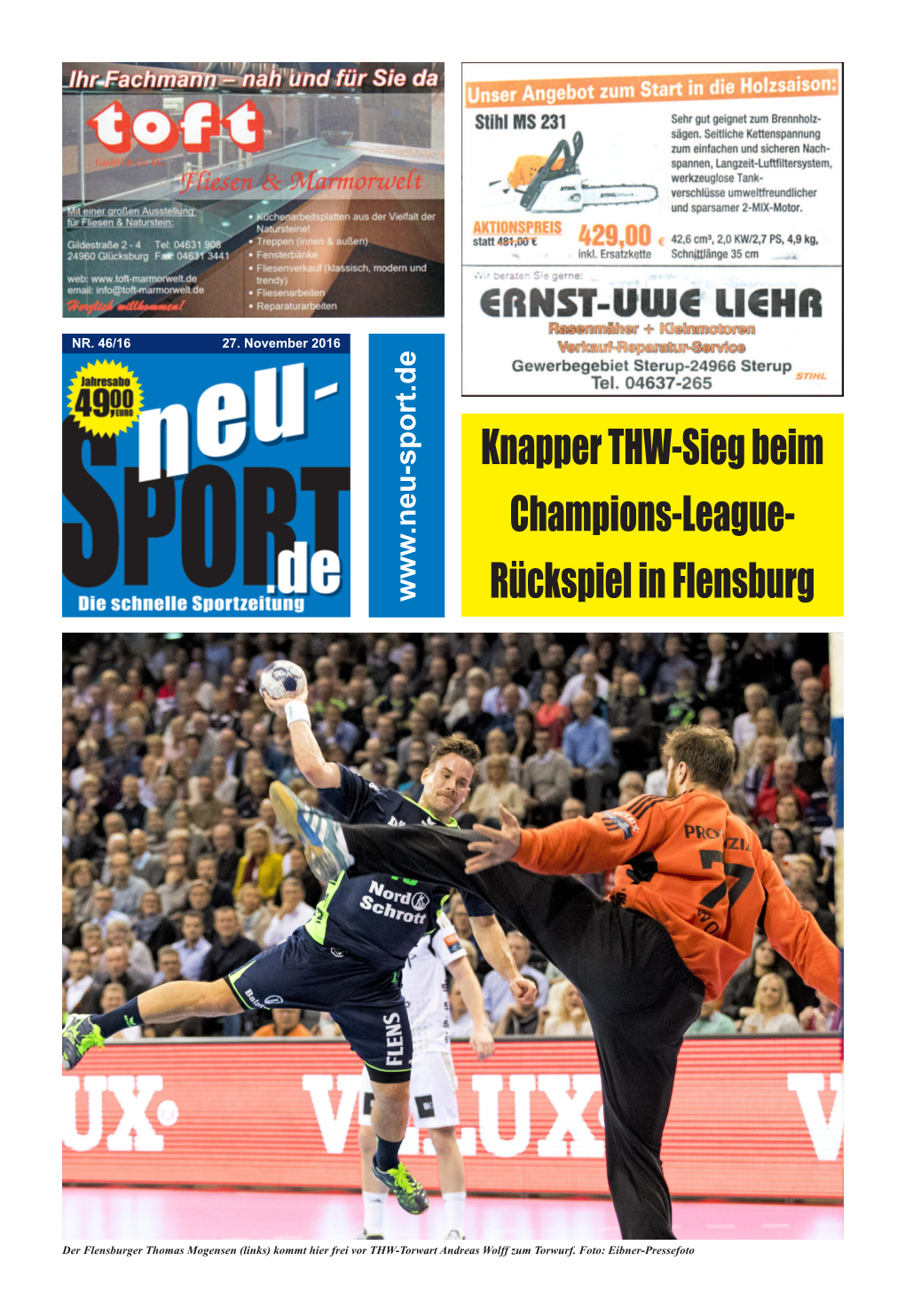 Knapper THW-Sieg Beim Champions-League