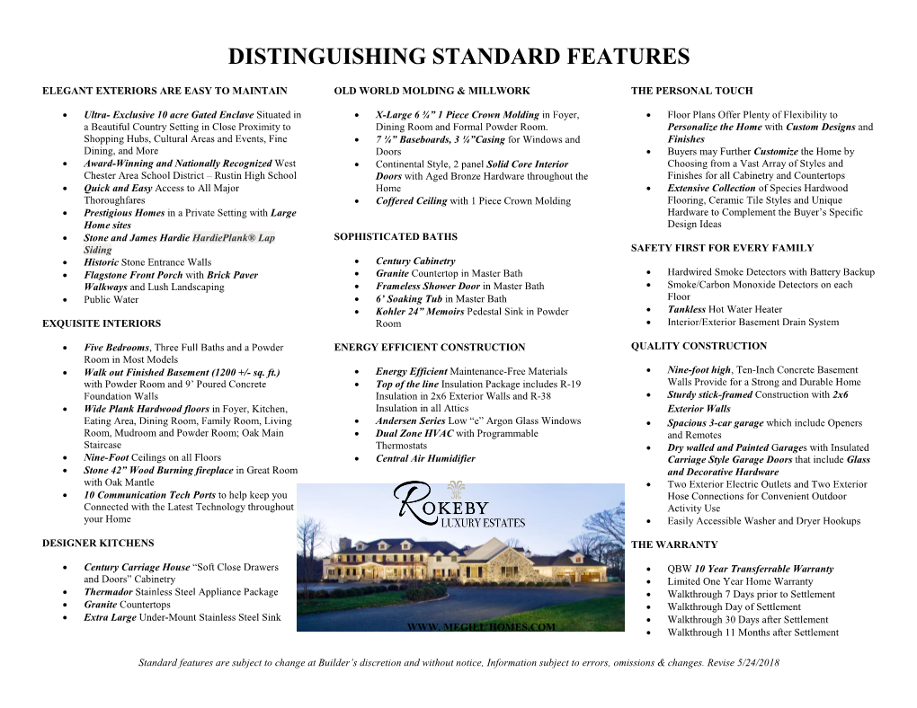 Distinguishing Standard Features