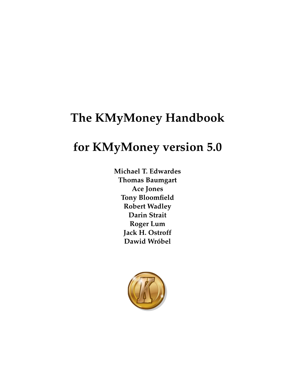 The Kmymoney Handbook