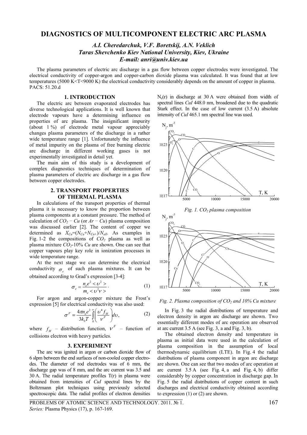 The Electric Arc Plasma Temperature