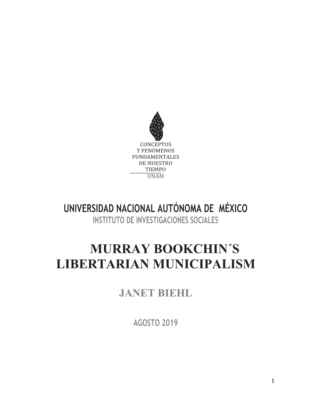 Murray Bookchin´S Libertarian Municipalism