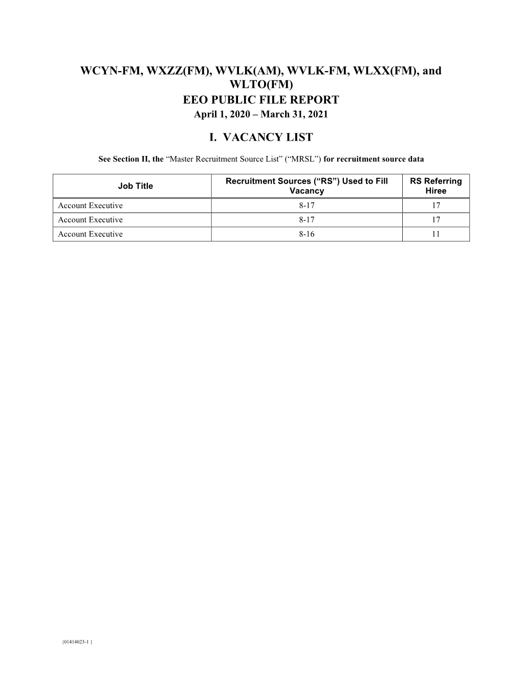 Cumulus-Lexington KY 2021 EEO Public File[14695]