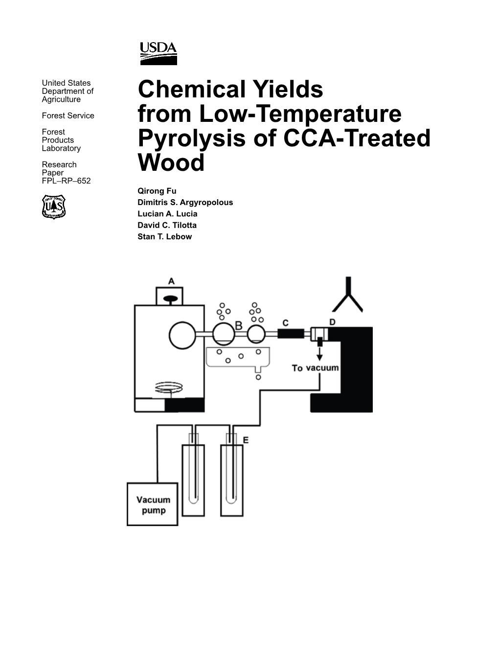 Chemical Yields from Low-Temperature Pyrolysis of CCA-Treated Wood