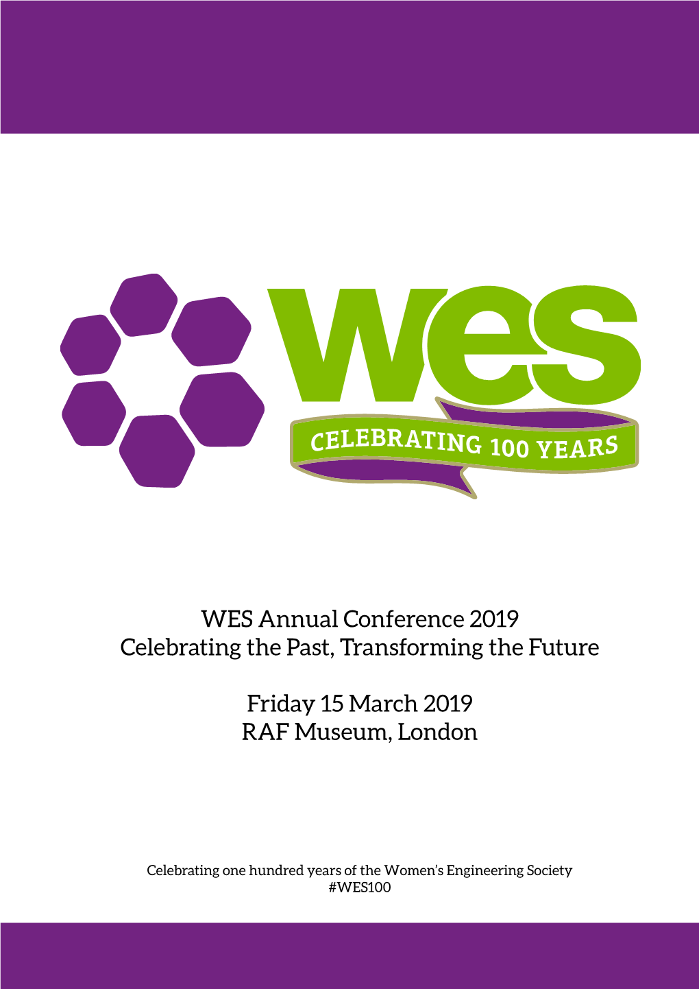 WES Annual Conference 2019 Celebrating the Past, Transforming the Future