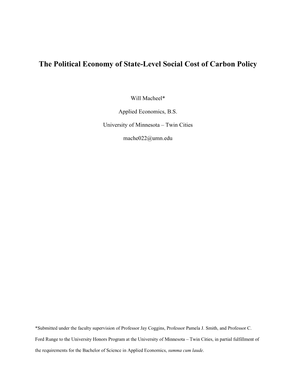 The Political Economy of State-Level Social Cost of Carbon Policy