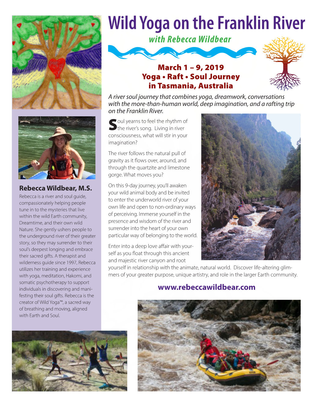 Wild Yoga on the Franklin River with Rebecca Wildbear