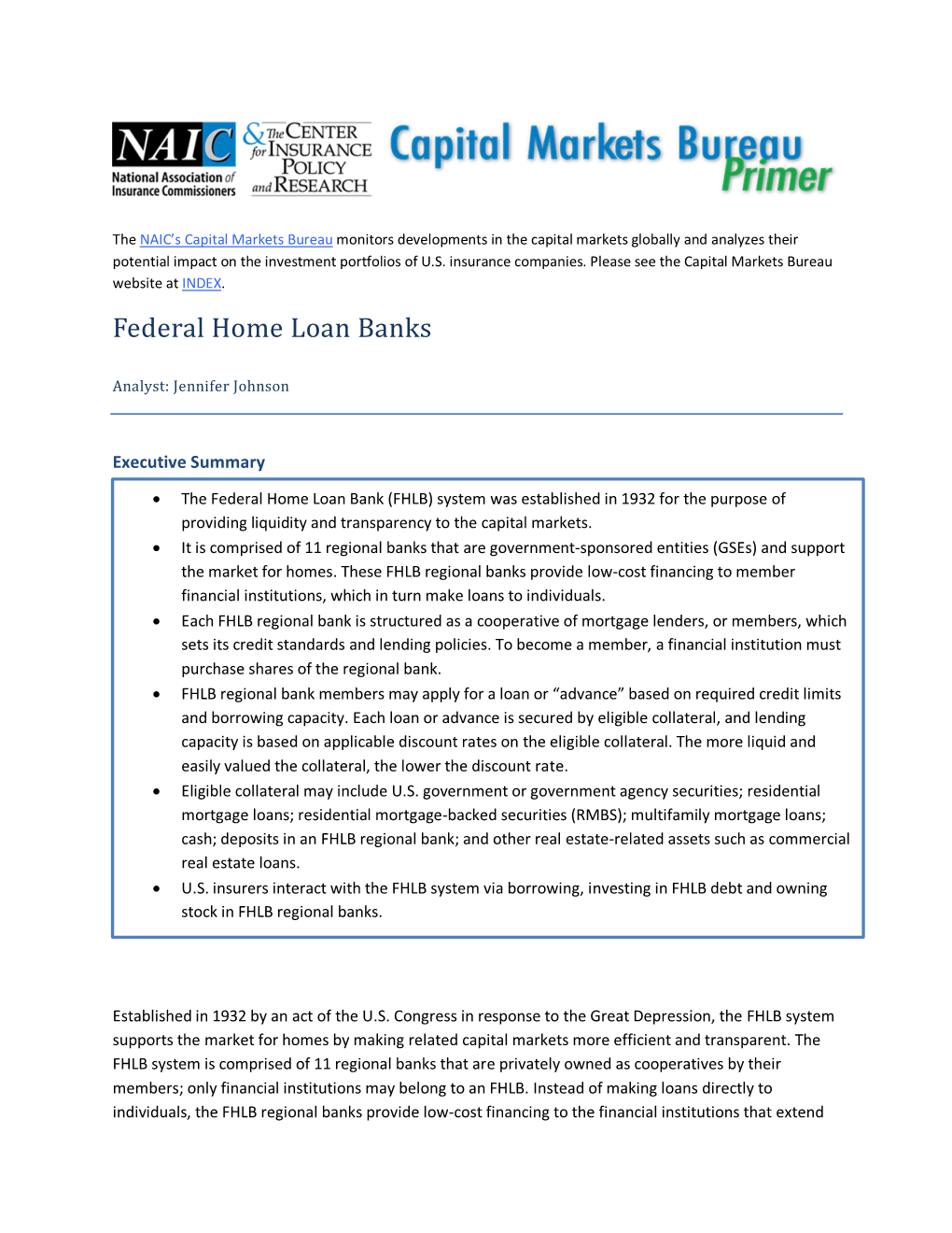 Primers Federal Home Loan Banks Feb. 8, 2021