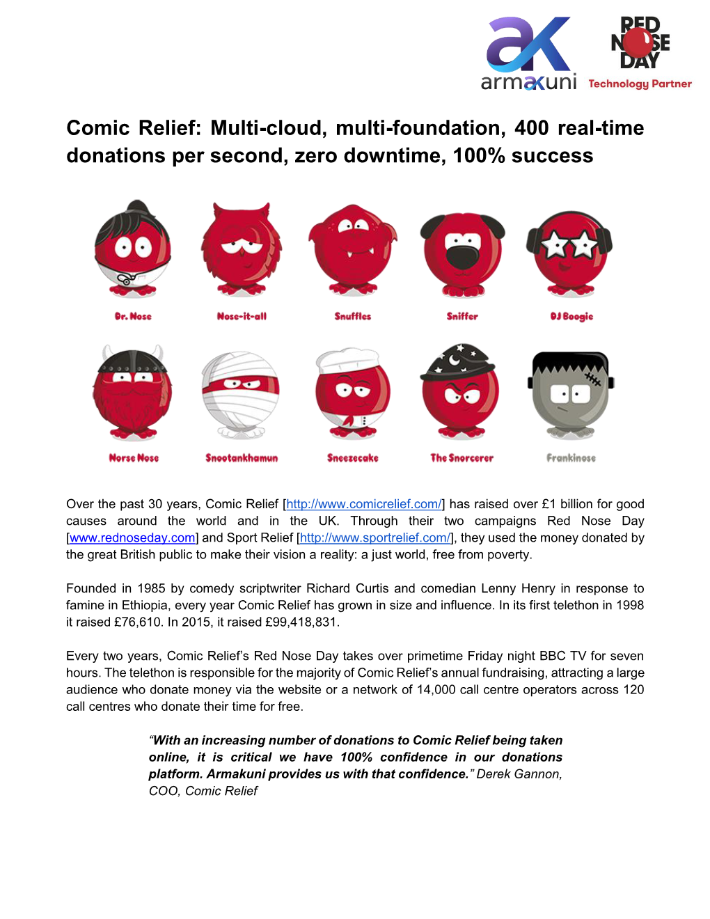 Comic Relief: Multi-Cloud, Multi-Foundation, 400 Real-Time Donations Per Second, Zero Downtime, 100% Success