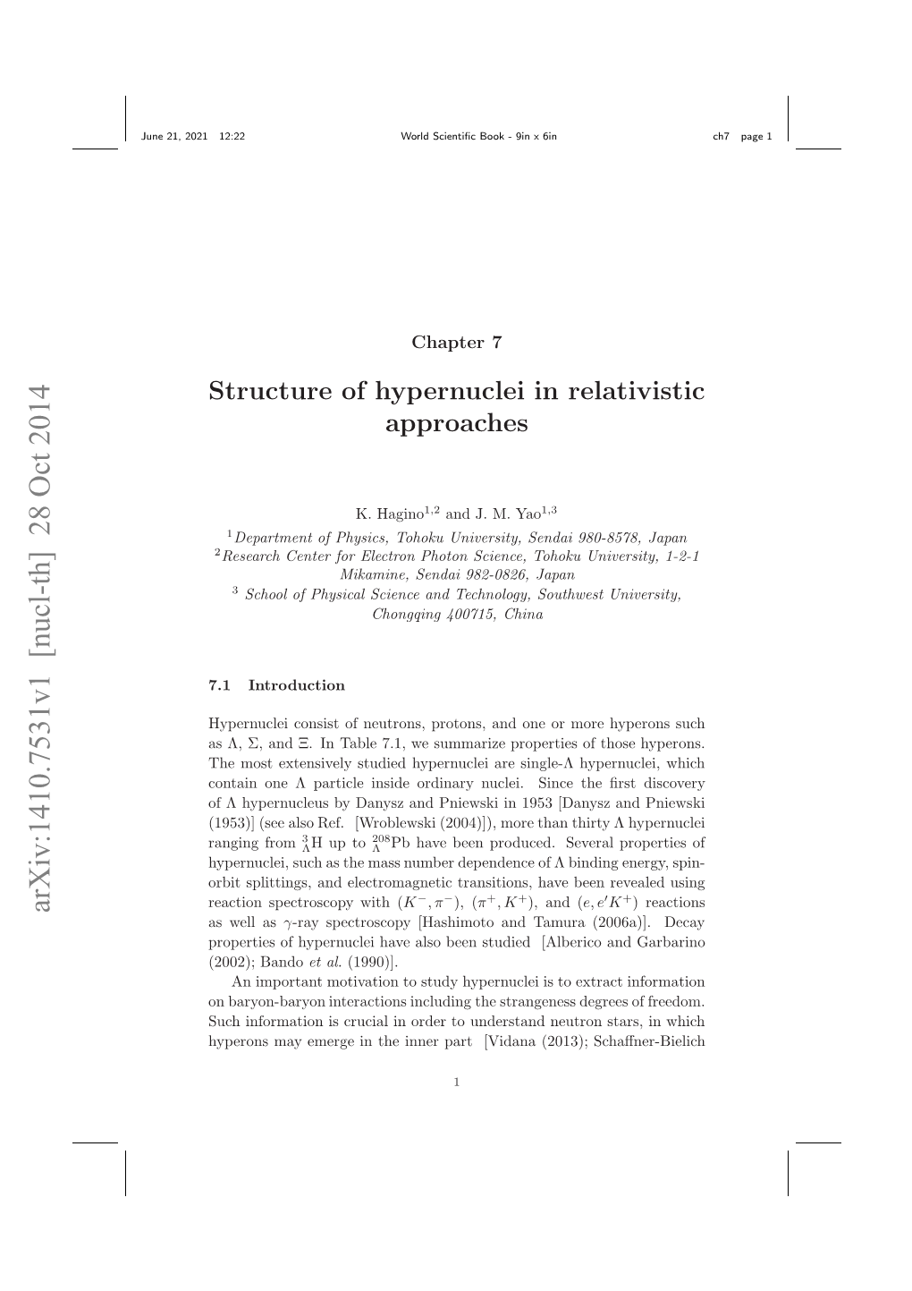 Structure of Hypernuclei in Relativistic Approaches 3