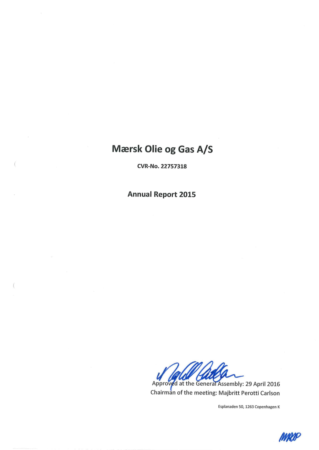 Maersk Olie Og Gas A/S