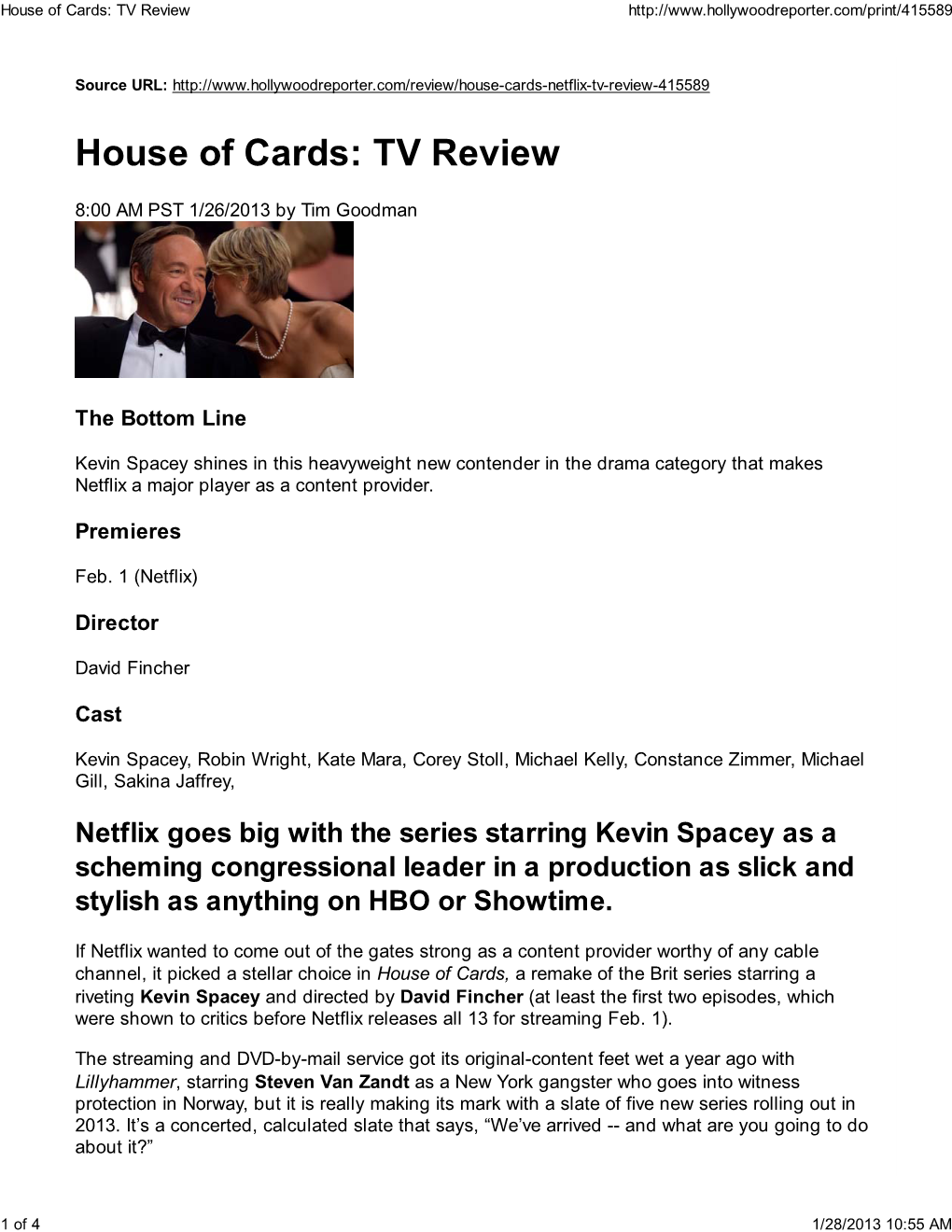 House of Cards Review