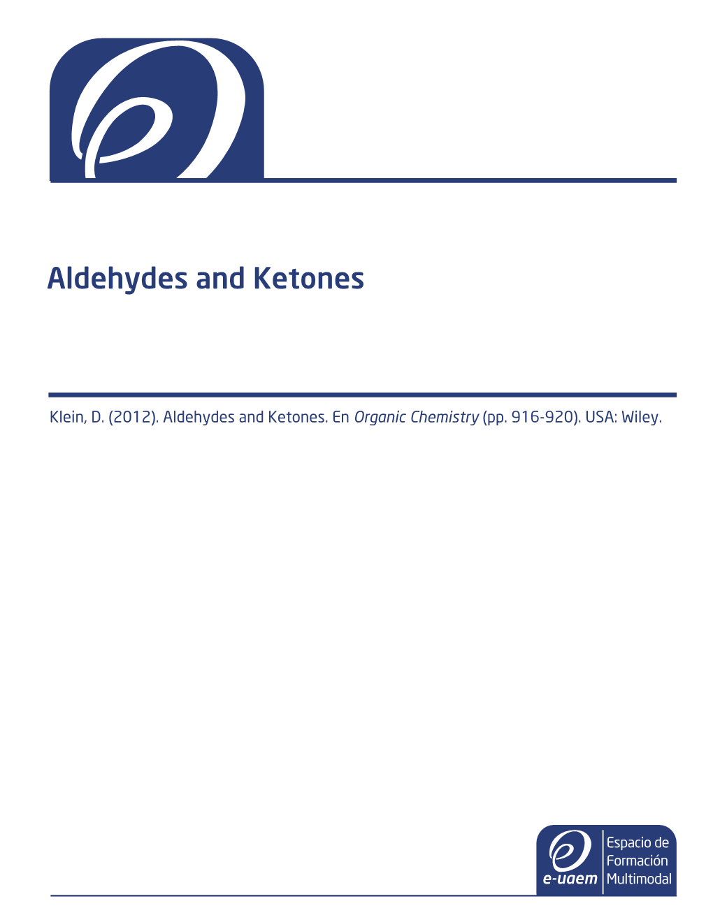 Aldehydes and Ketones (Pp. 916-920)