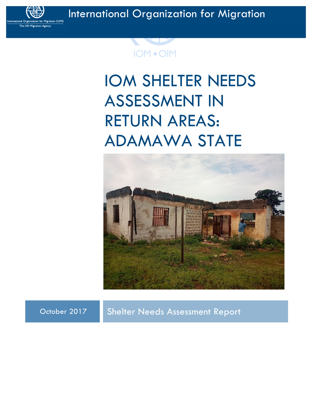 Iom Shelter Needs Assessment in Return Areas: Adamawa State