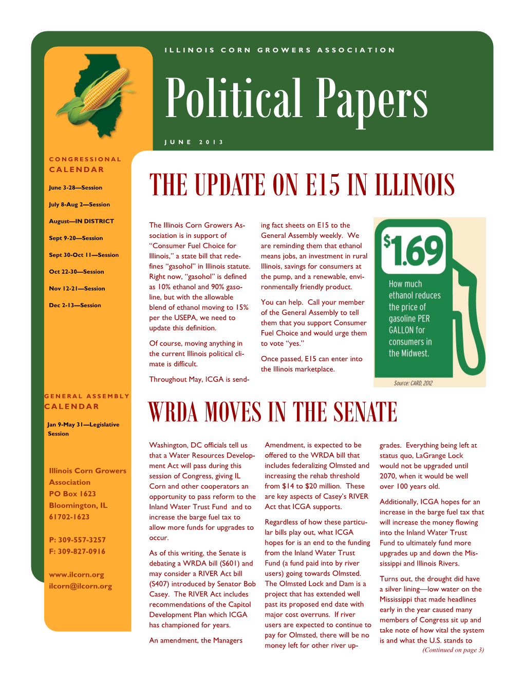 THE UPDATE on E15 in ILLINOIS July 8-Aug 2—Session