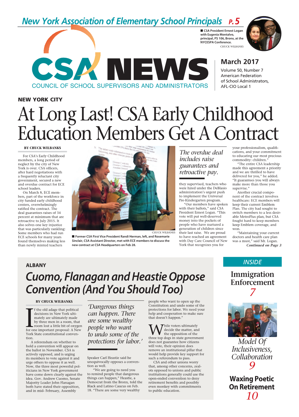 CSA Early Childhood Education Members Get a Contract