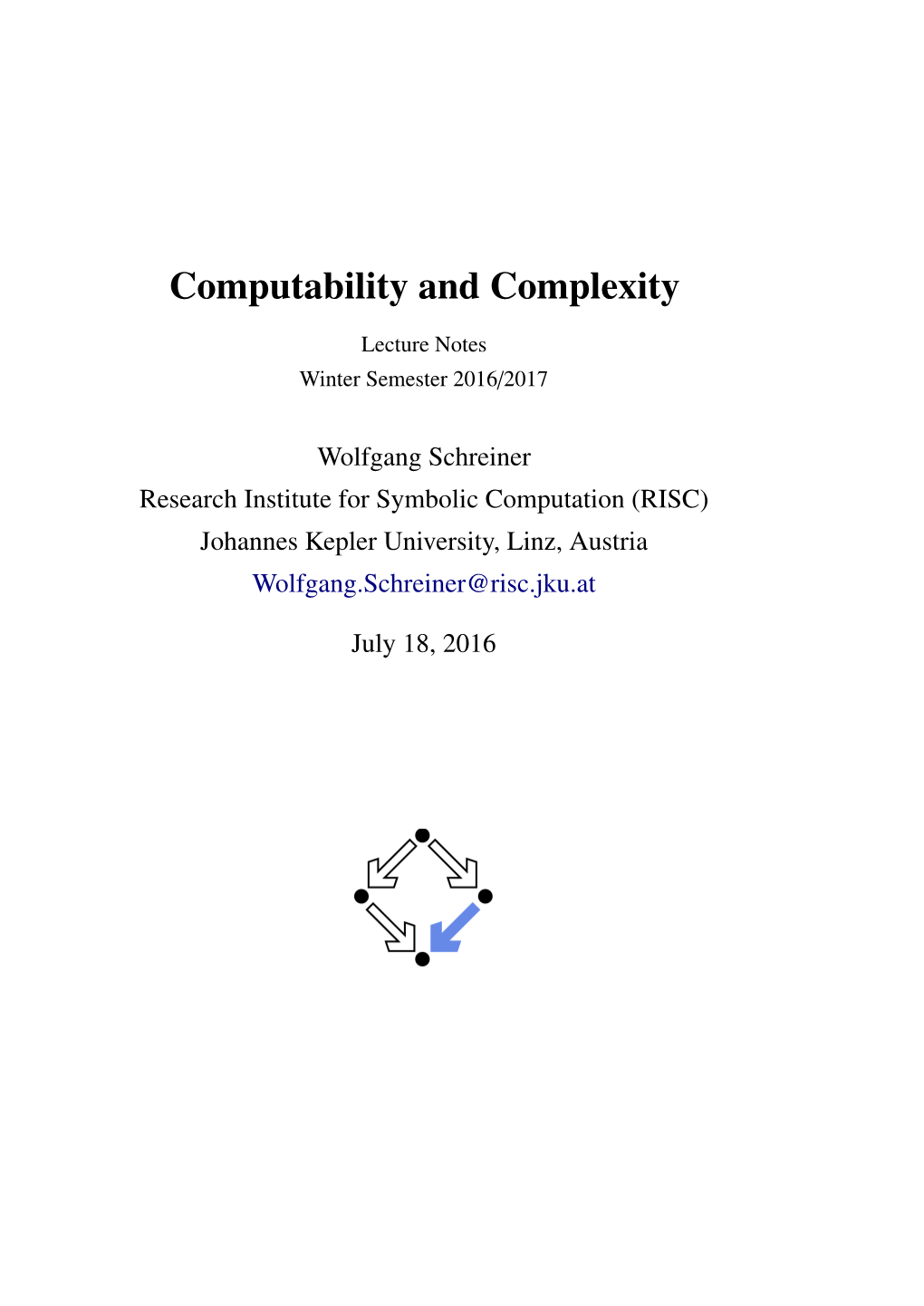 Computability and Complexity