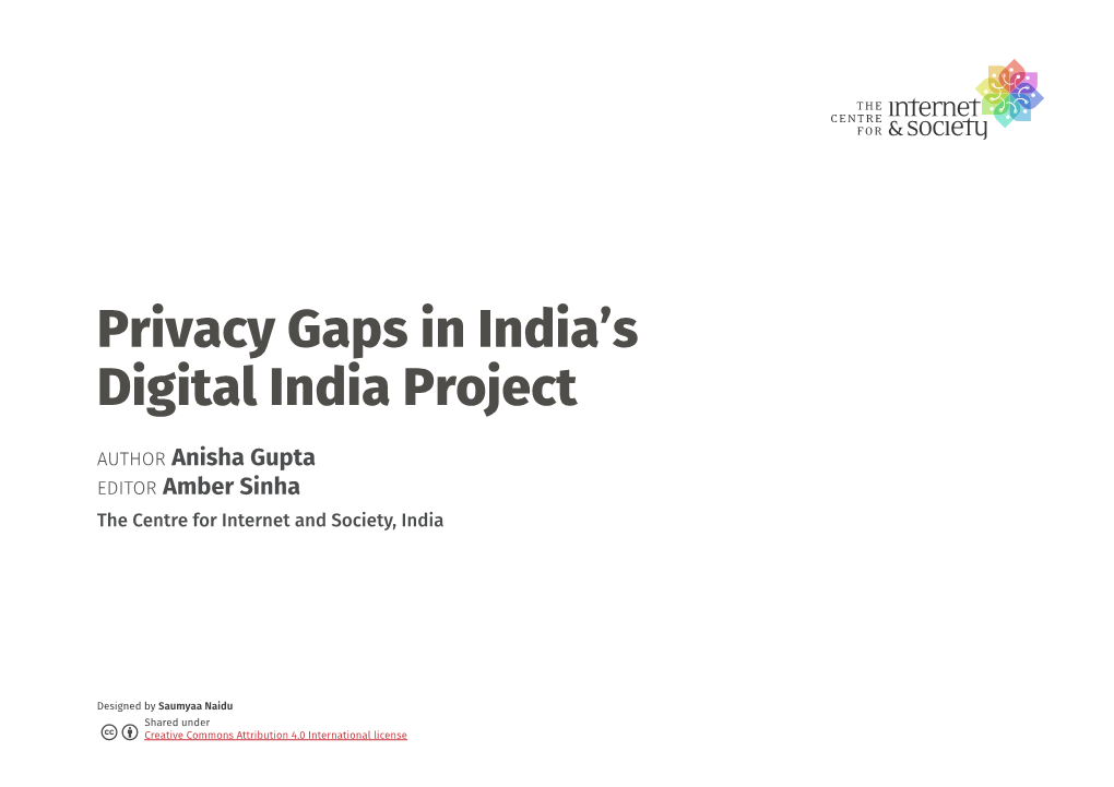 Privacy Gaps in India's Digital India Project