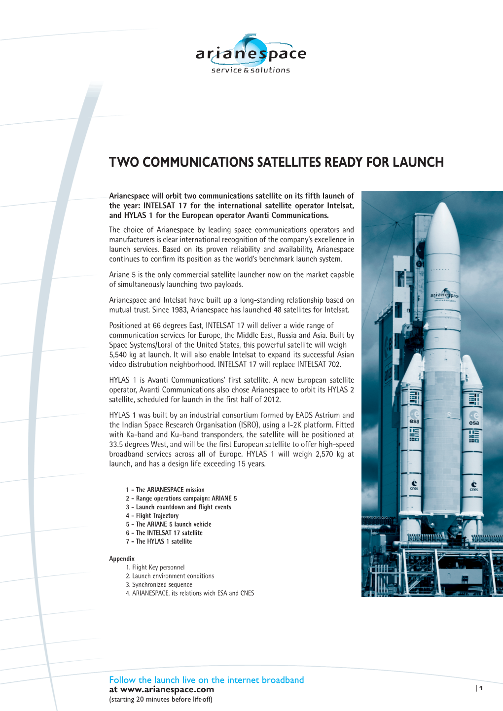 6. the INTELSAT 17 Satellite