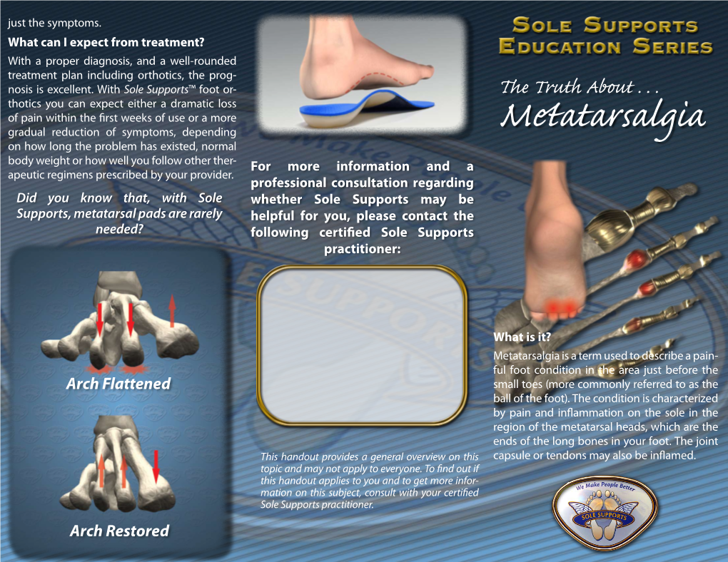 Metatarsalgia