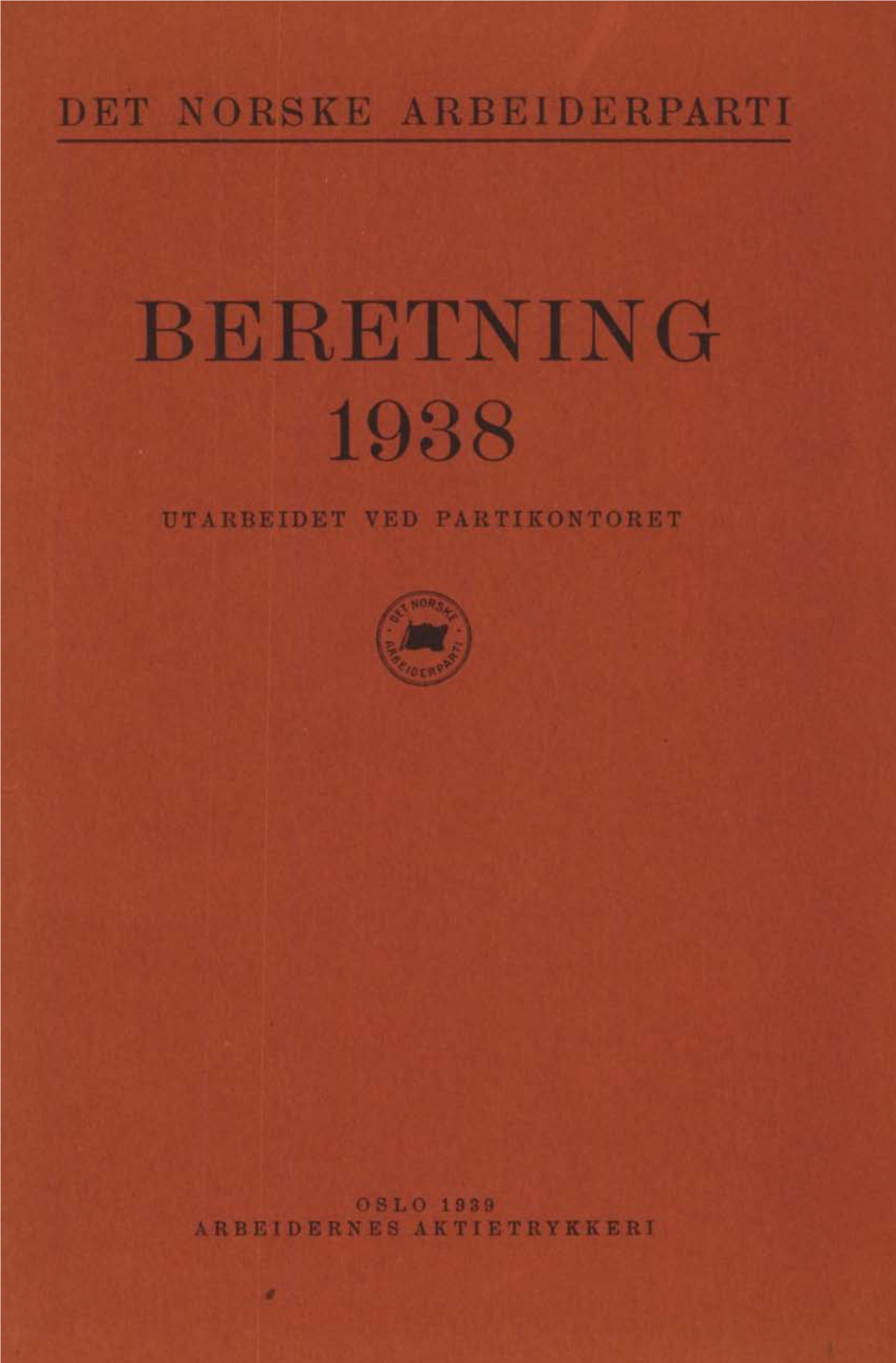 Beretning 1938