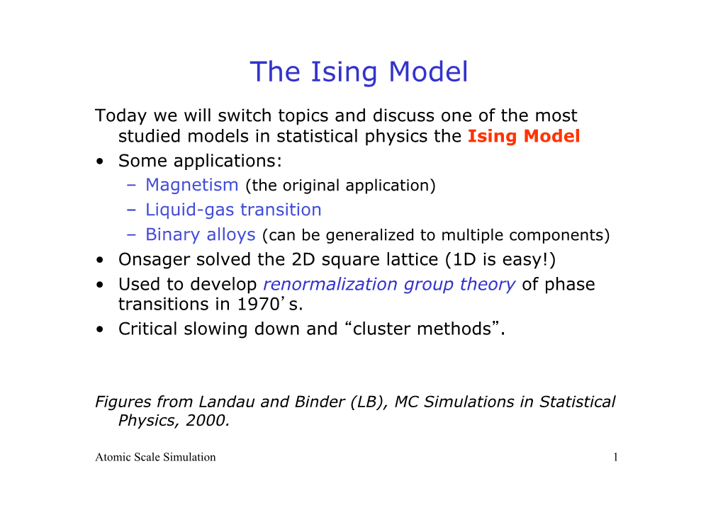 The Ising Model