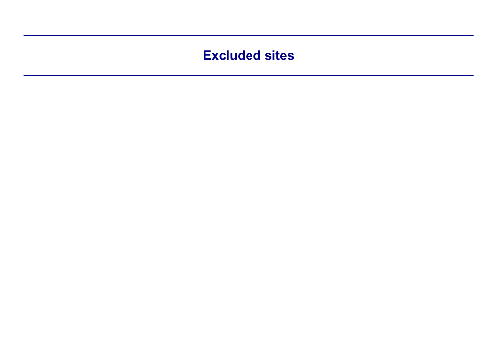 Excluded Sites Berwickshire HMA