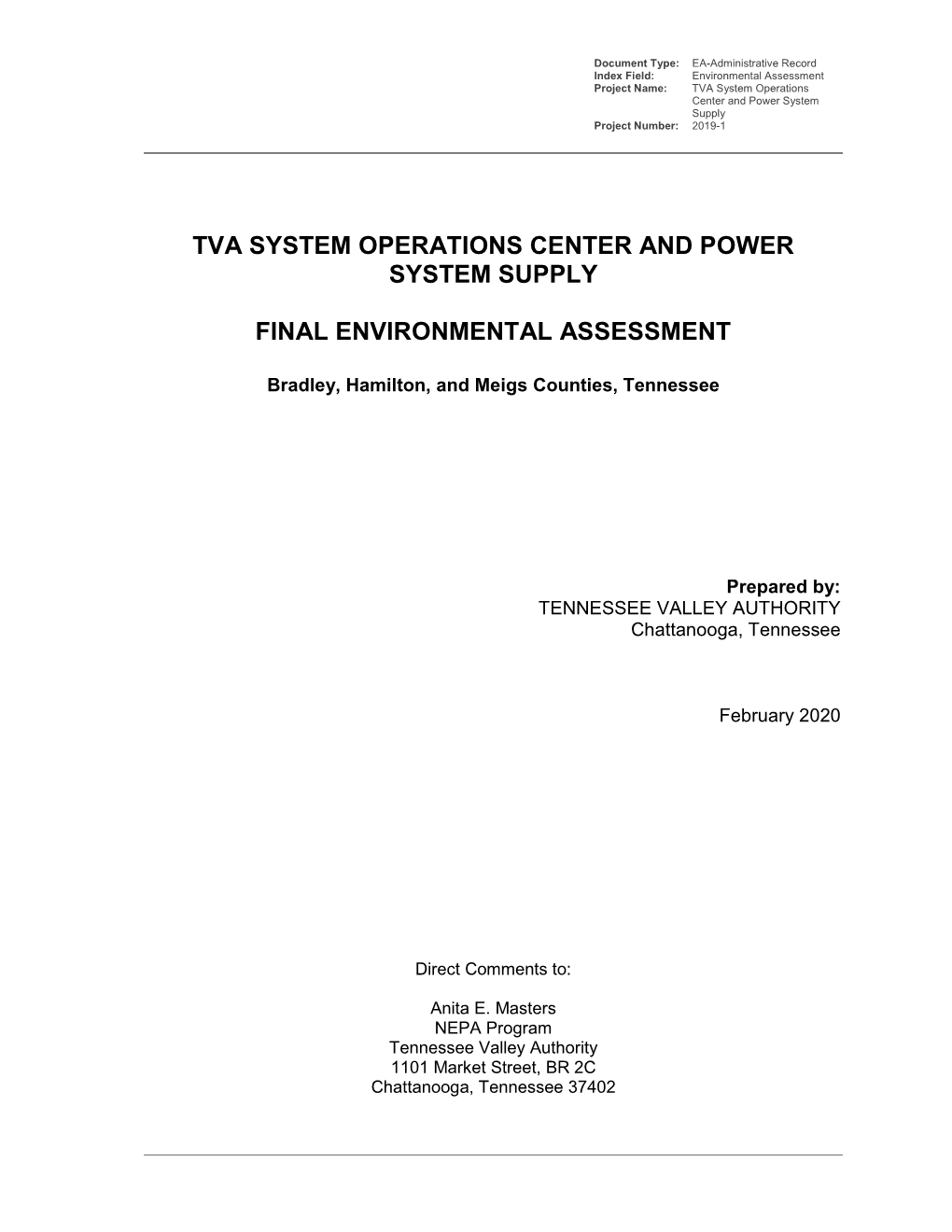 Final Environmental Assessment