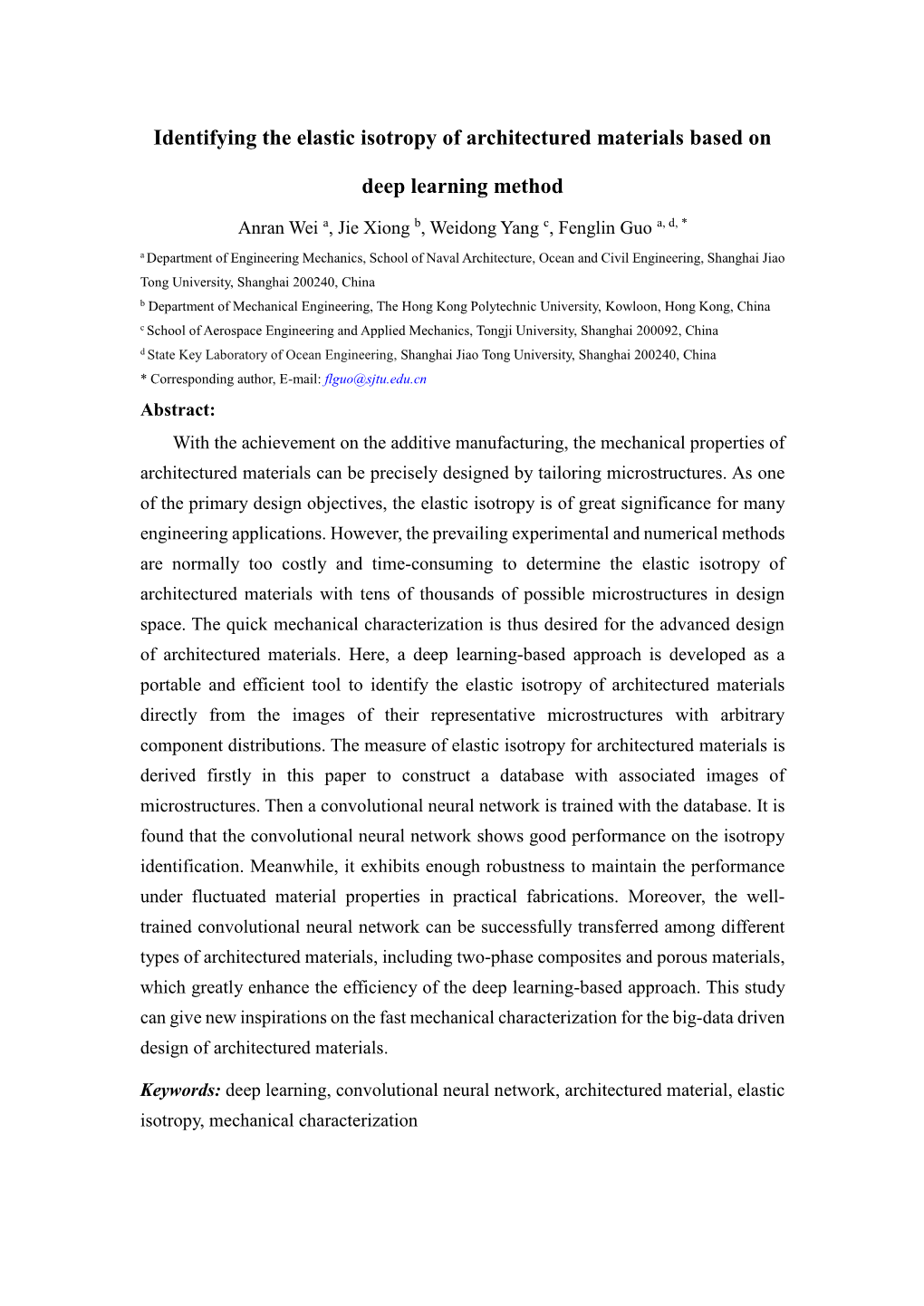 Identifying the Elastic Isotropy of Architectured Materials Based On