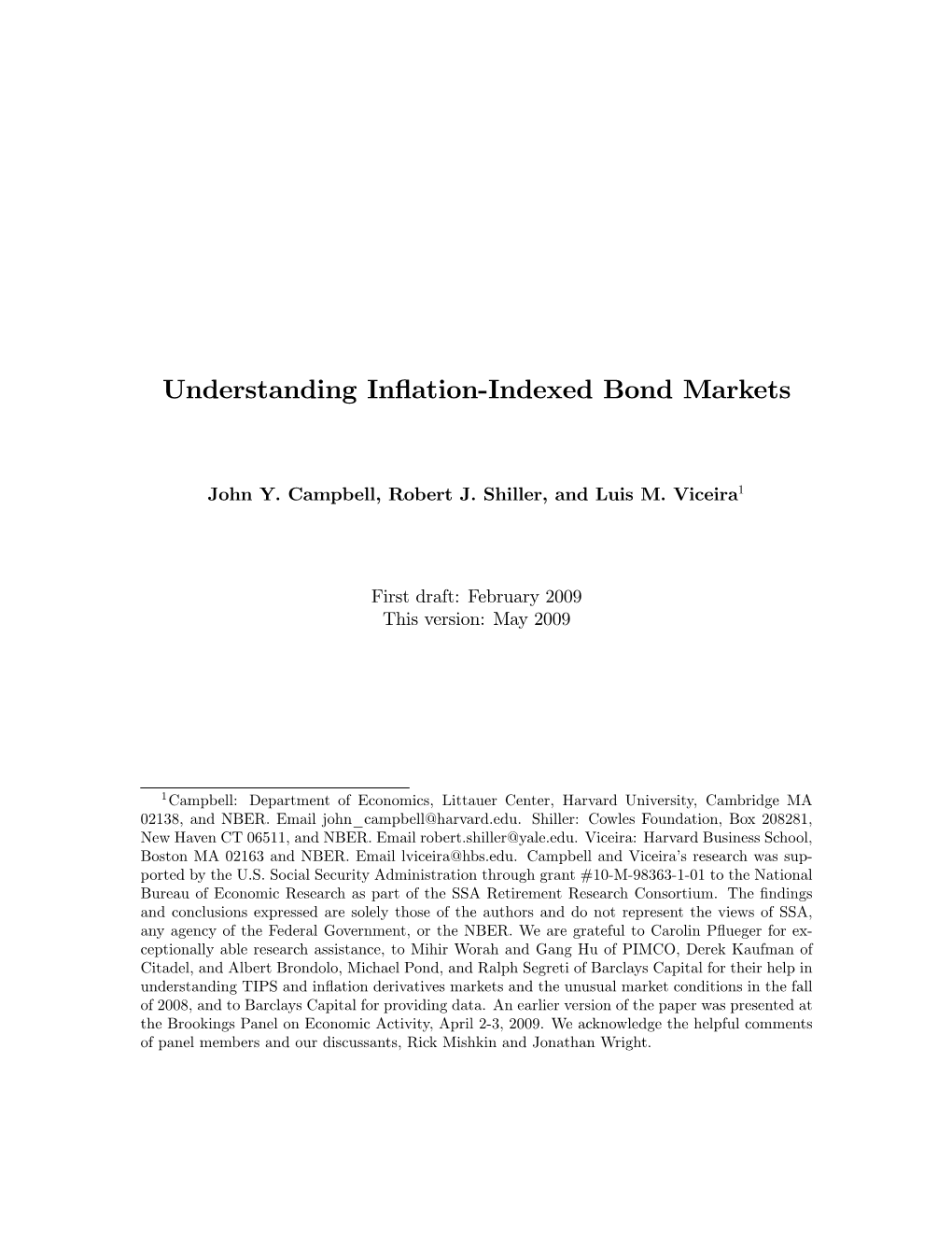 Understanding Inflation!Indexed Bond Markets