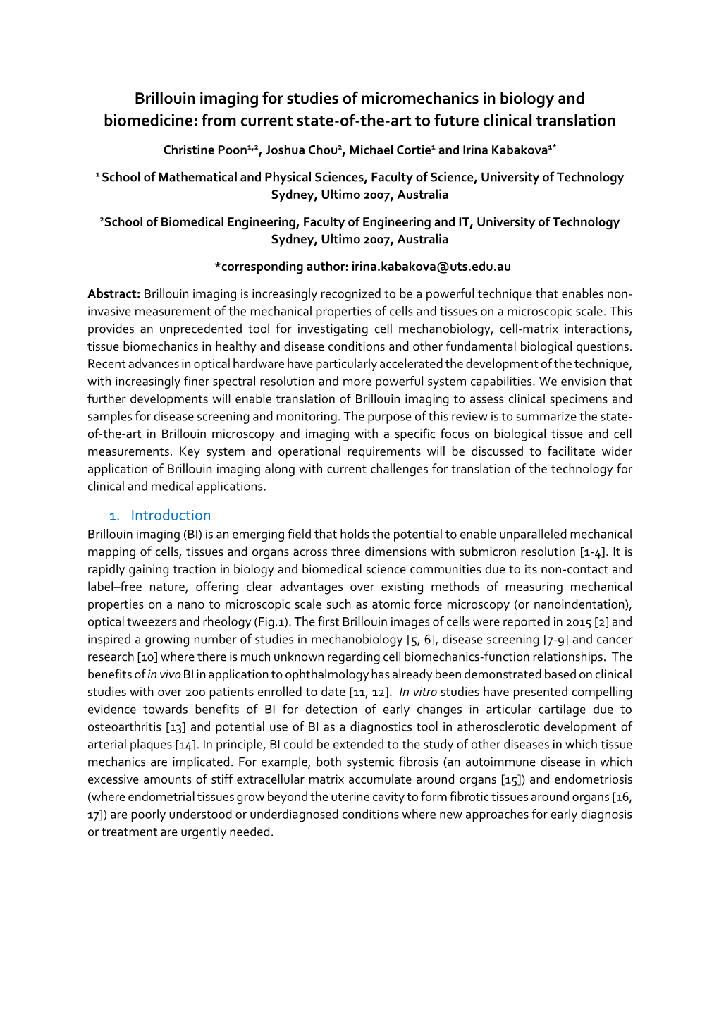 Brillouin Imaging for Studies of Micromechanics in Biology and Biomedicine: from Current State-Of-The-Art to Future Clinical Translation