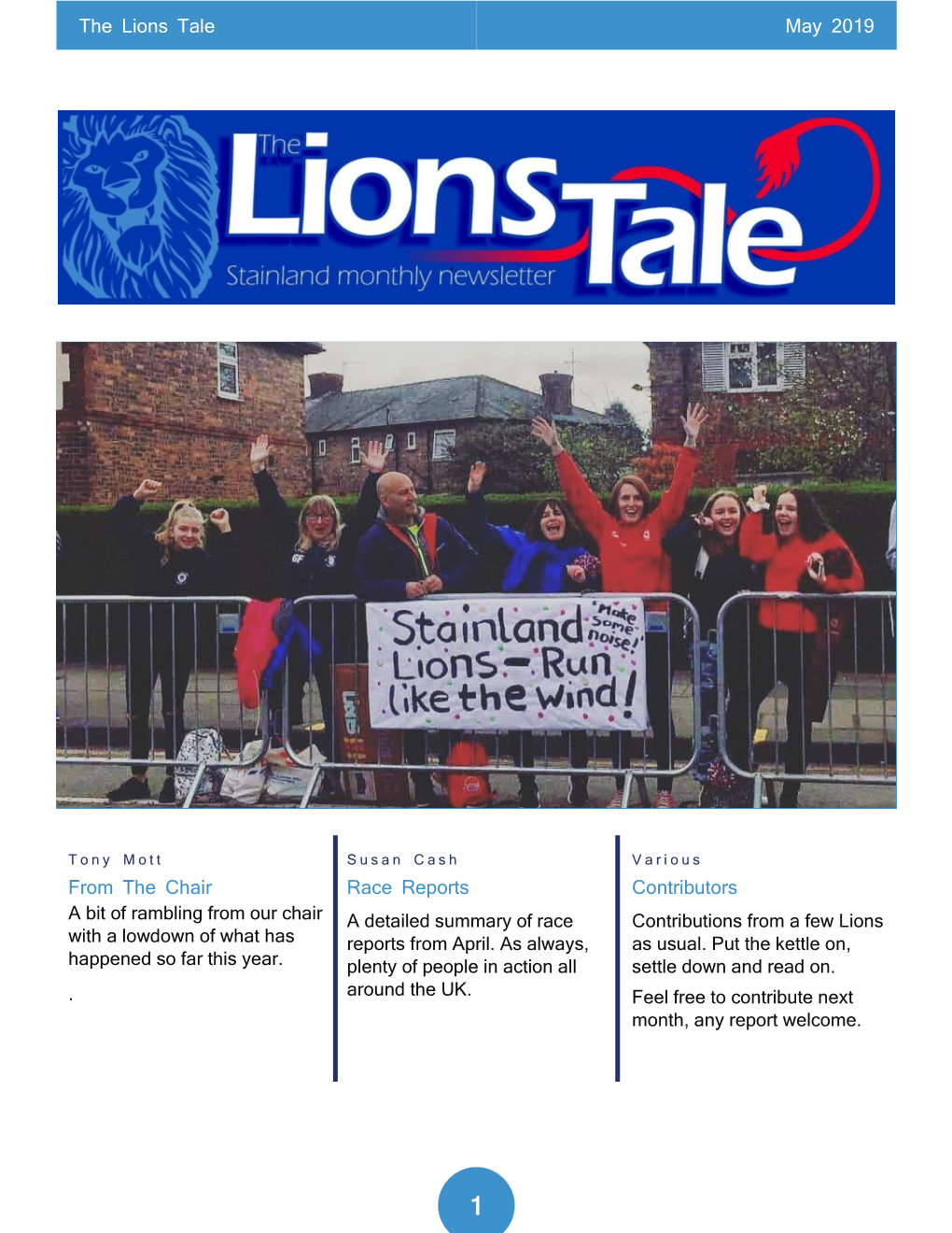 The Lions Tale May 2019 from The