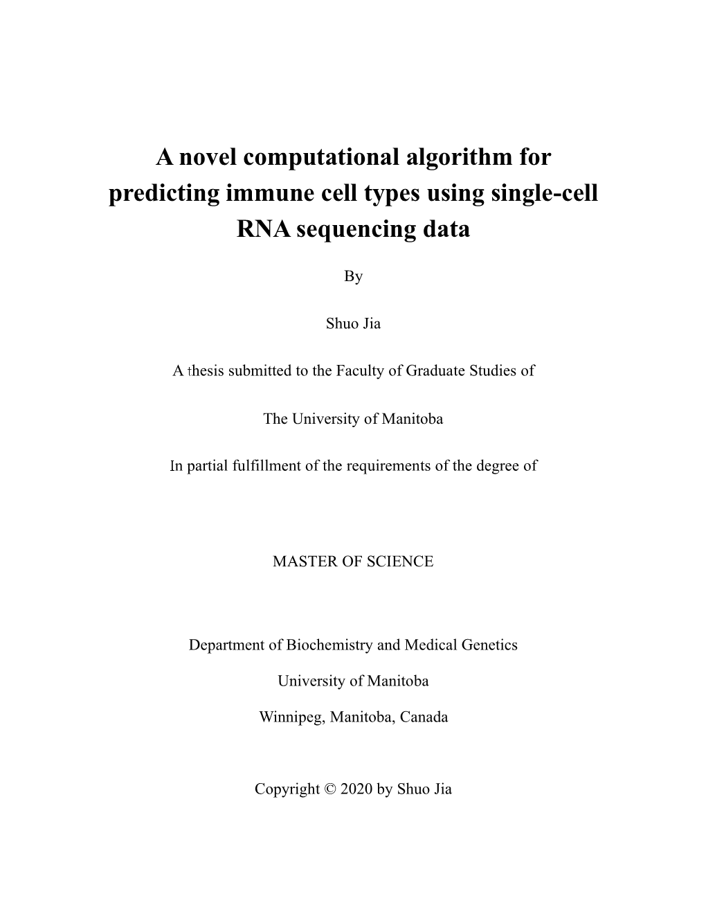 A Novel Computational Algorithm for Predicting Immune Cell Types Using Single-Cell RNA Sequencing Data