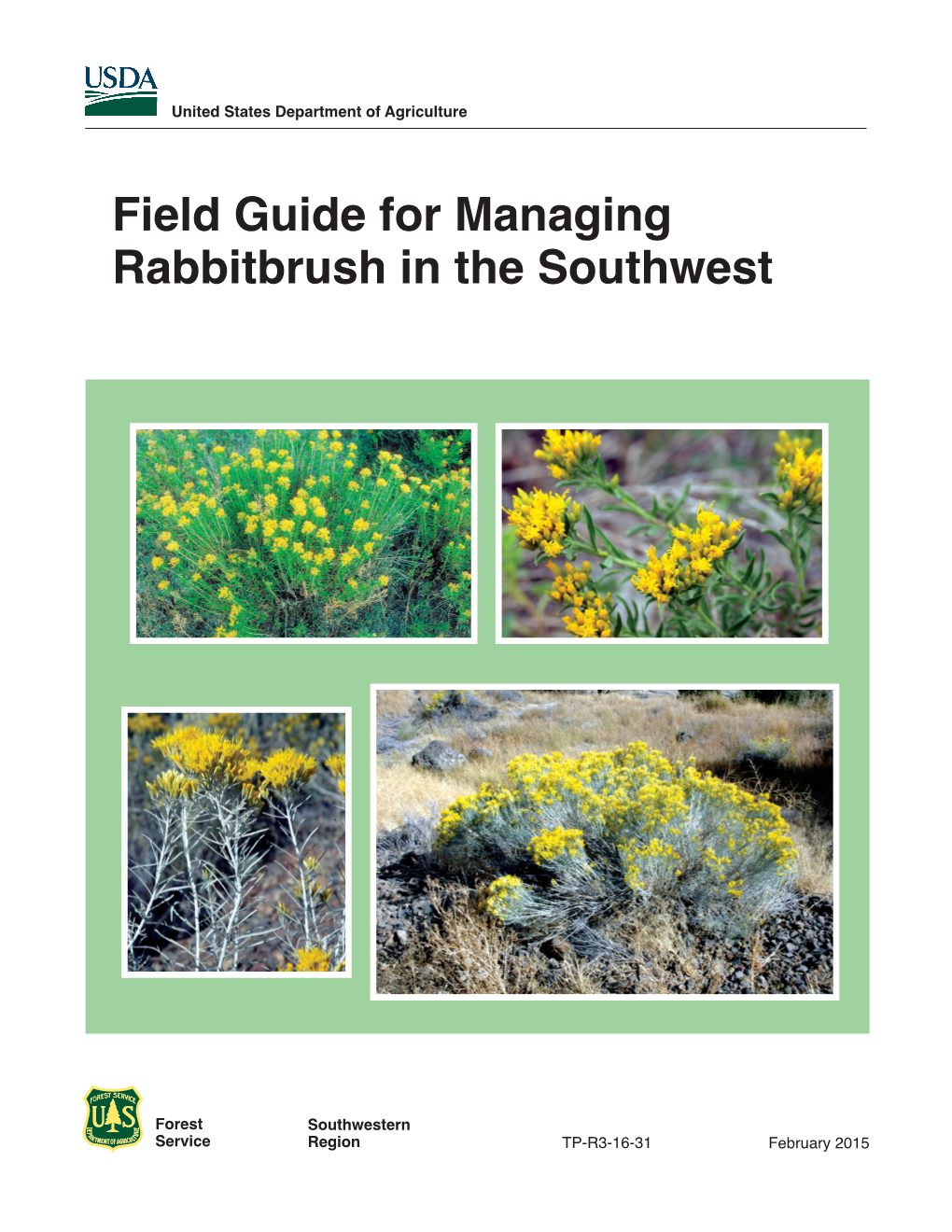 Field Guide for Managing Rabbitbrush in the Southwest