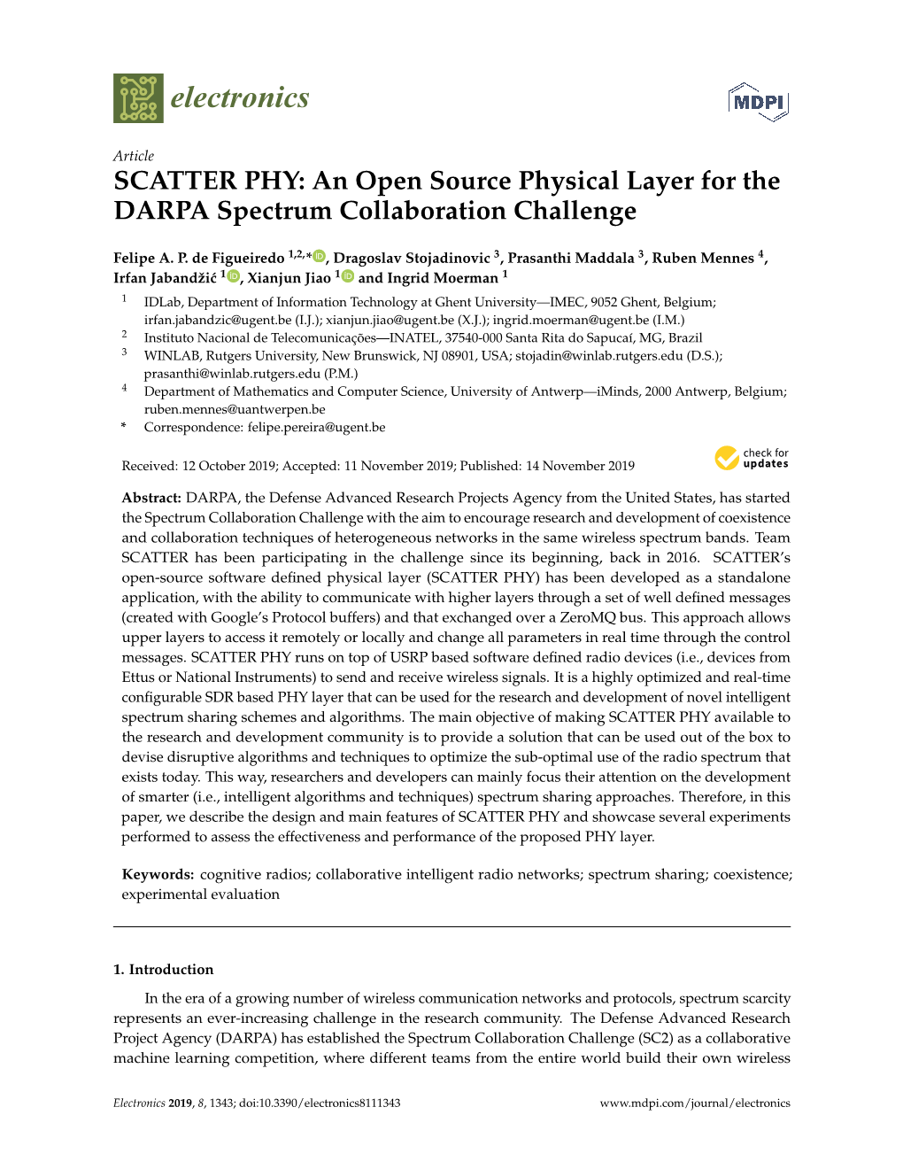 An Open Source Physical Layer for the DARPA Spectrum Collaboration Challenge