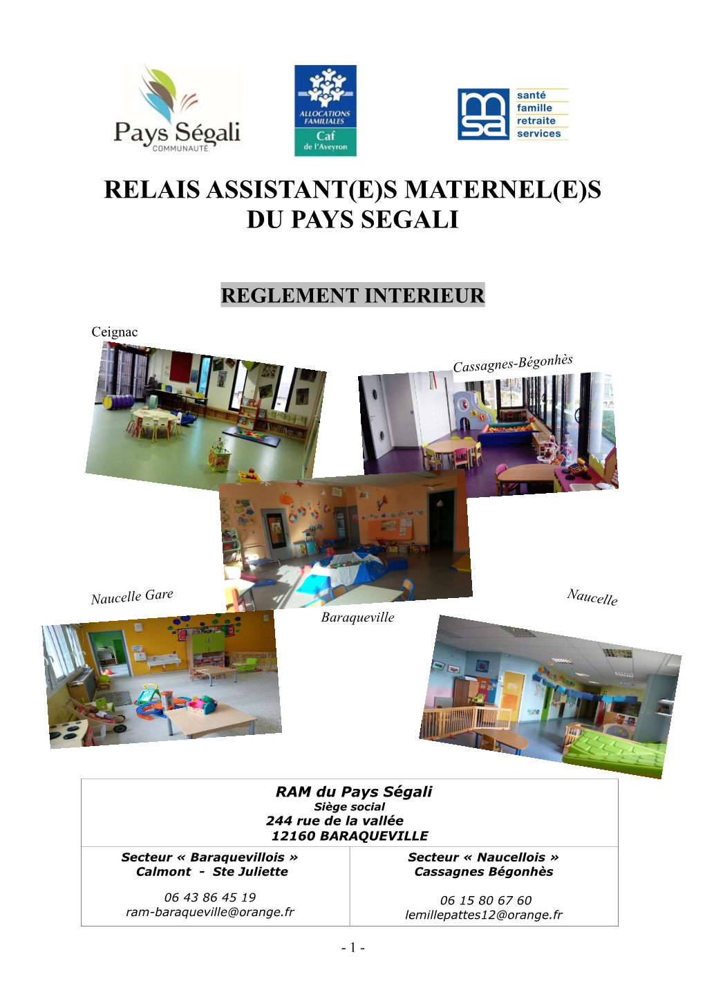 Relais Assistant(E)S Maternel(E)S Du Pays Segali