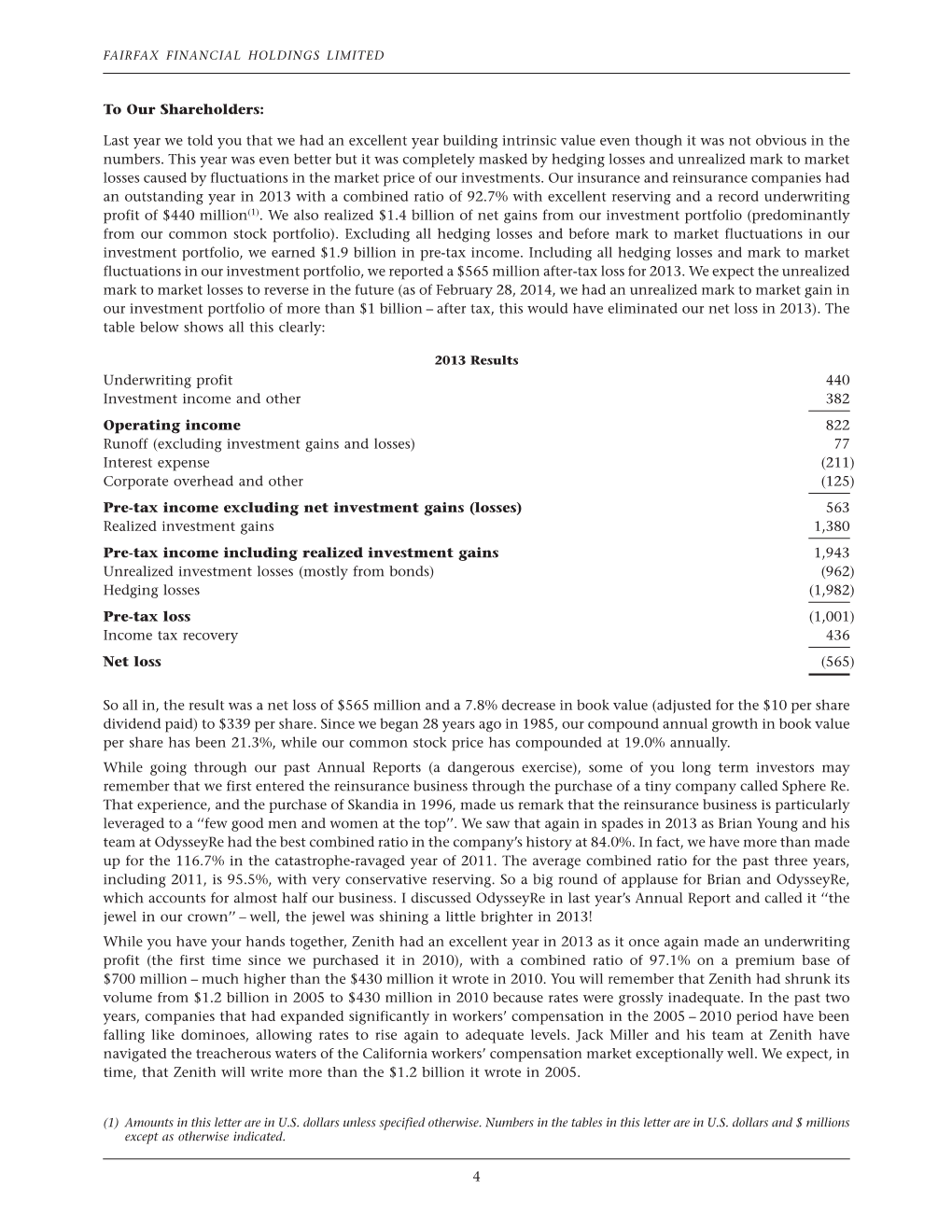 Fairfax Financial Holdings Limited