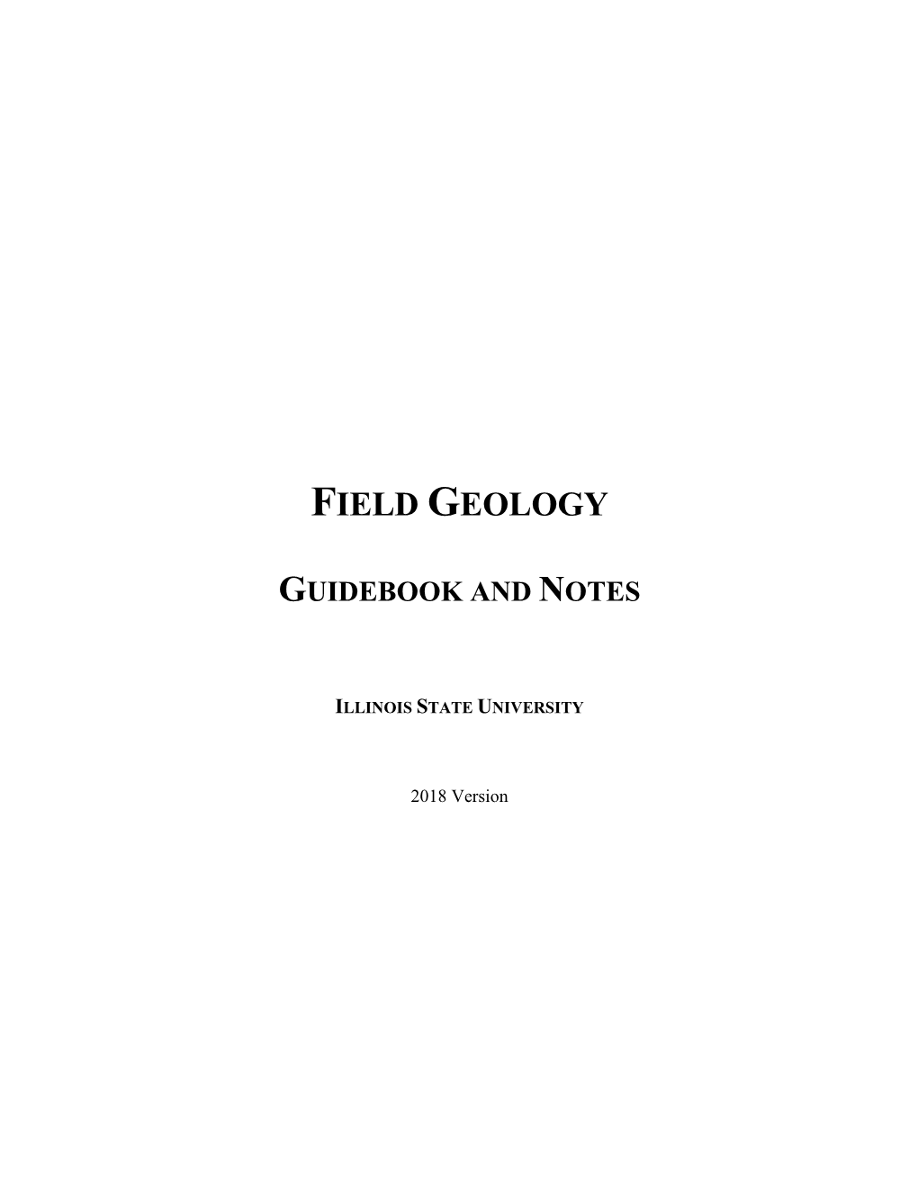 Field Geology