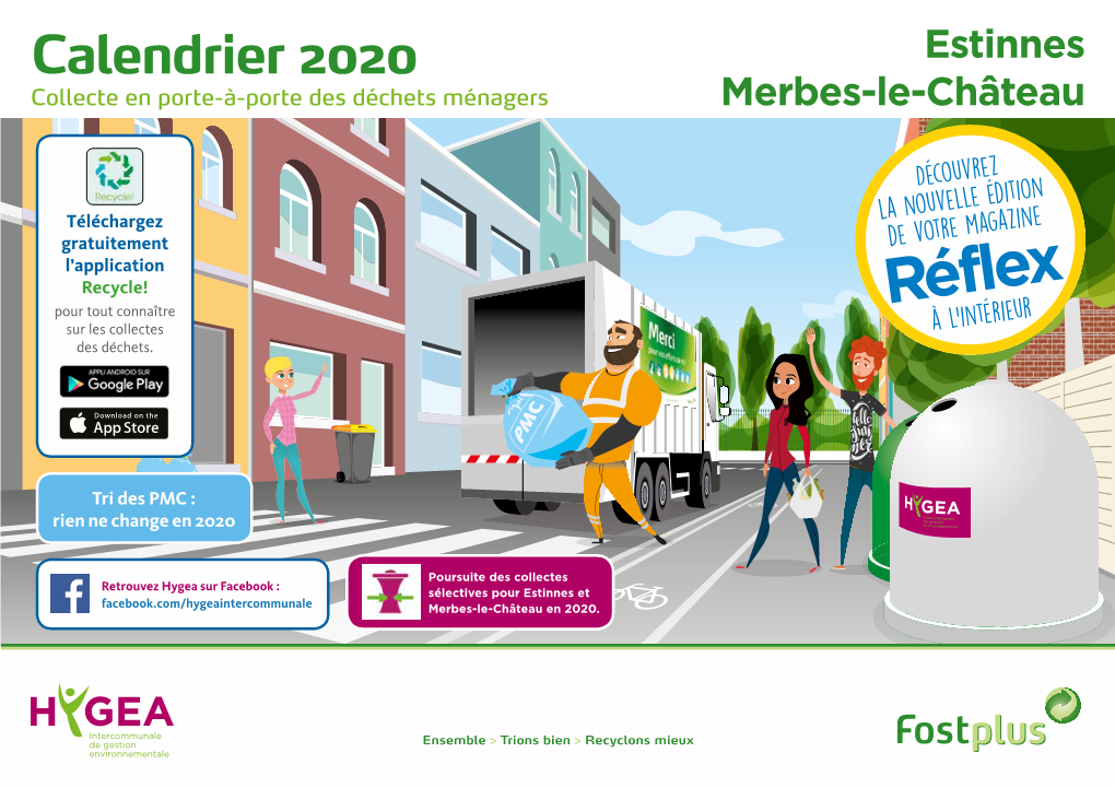 Calendrier 2020 Estinnes Collecte En Porte-À-Porte Des Déchets Ménagers Merbes-Le-Château