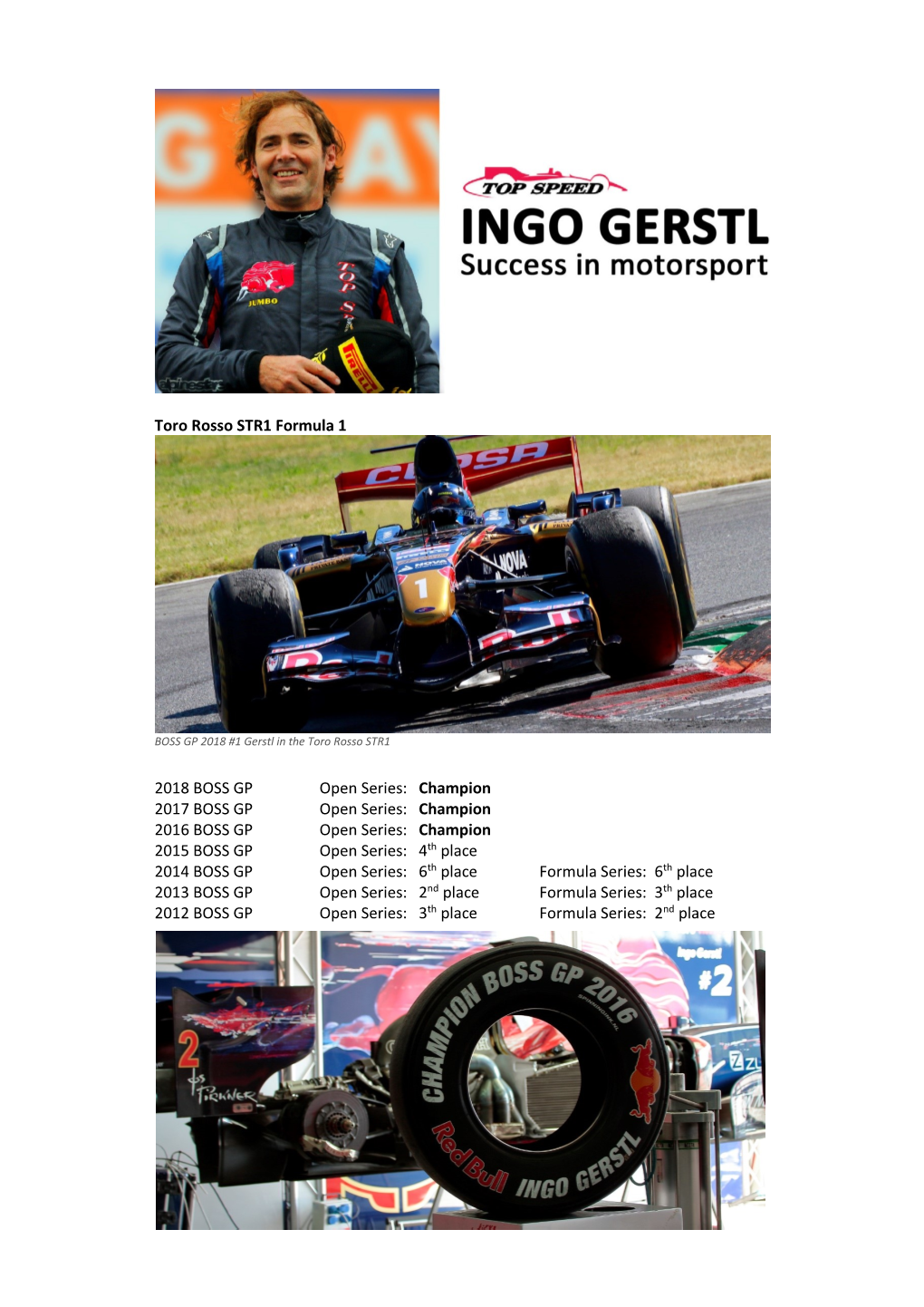 Toro Rosso STR1 Formula 1 2018 BOSS GP Open Series